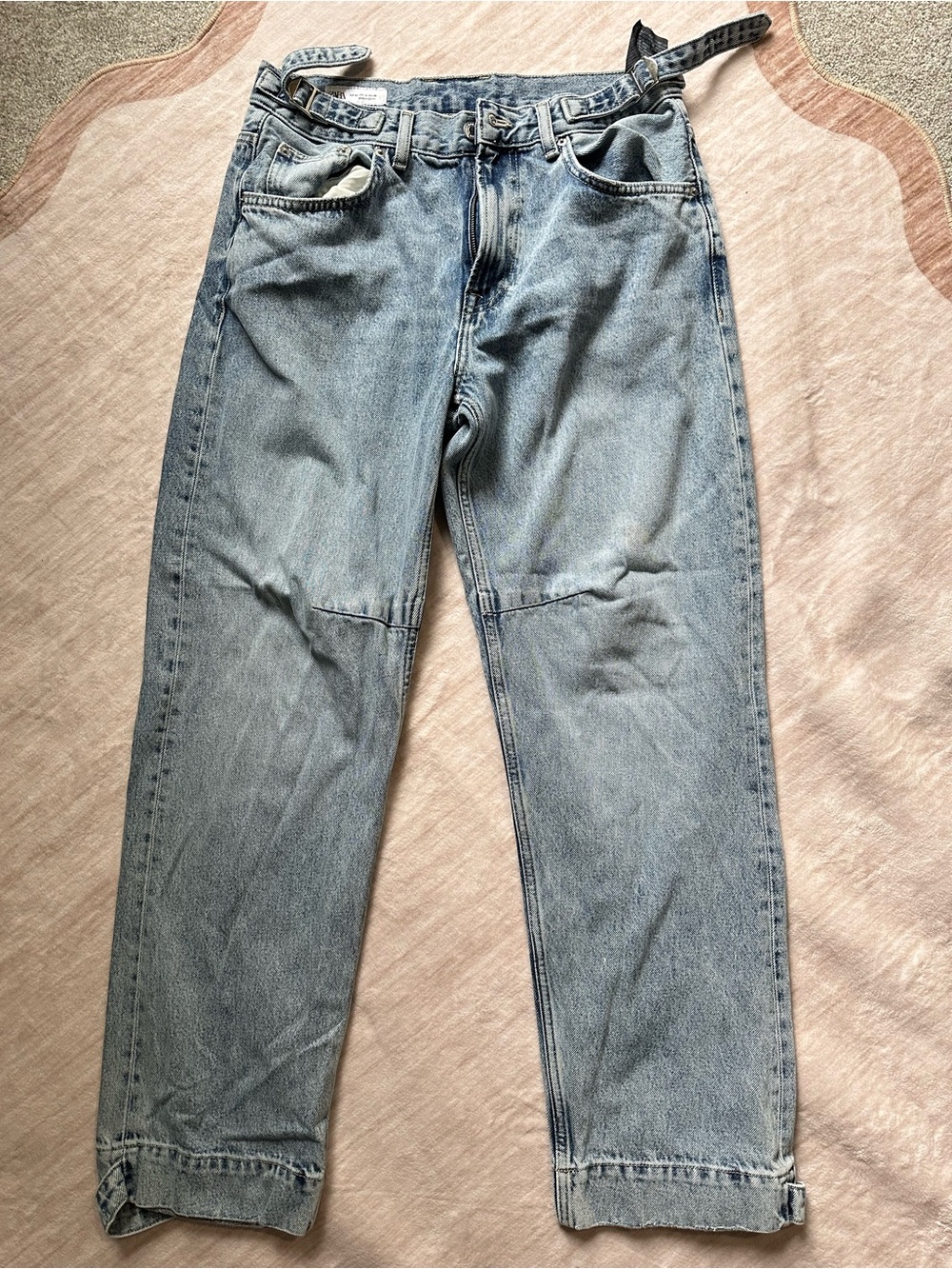 Zara Men's Light Blue Relaxed Denim Jeans